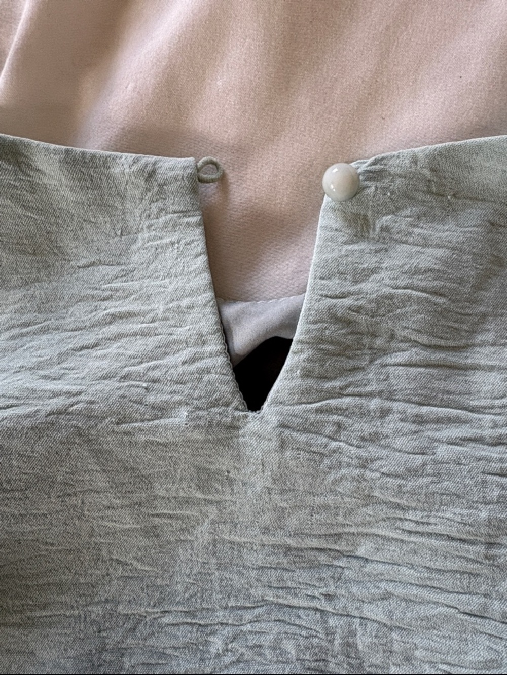 SHEIN Light Sage Halter Cami with Crochet Trim - Picture 5 of 9